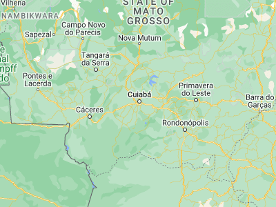 Map showing location of Várzea Grande (-15.64667, -56.1325)