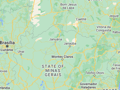 Map showing location of Varzelândia (-15.70139, -44.0275)