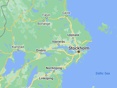 Map showing location of Västerås (59.61617, 16.55276)