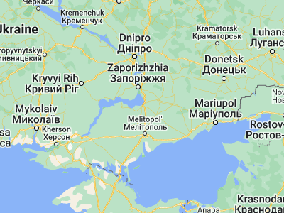 Map showing location of Vasylivka (47.43694, 35.27417)