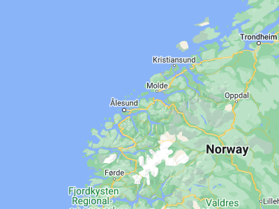 Map showing location of Vatne (62.56667, 6.65)
