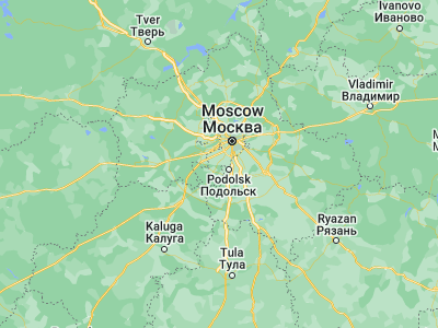 Map showing location of Vatutinki (55.4965, 37.32988)