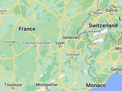 Map showing location of Vaulx-en-Velin (45.7818, 4.92085)