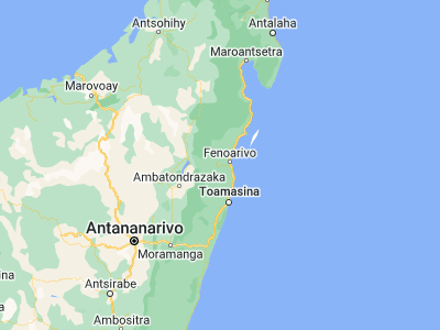 Map showing location of Vavatenina (-17.46667, 49.2)