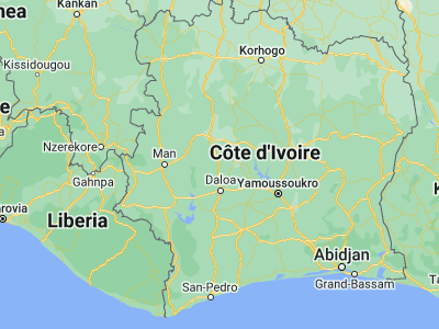 Map showing location of Vavoua (7.38194, -6.47778)