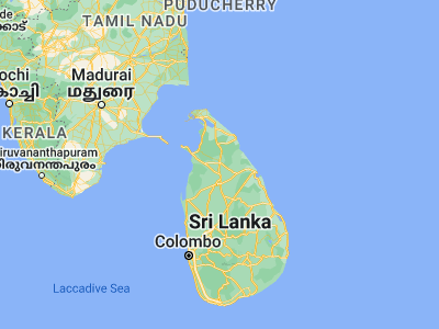 Map showing location of Vavuniya (8.7514, 80.4971)