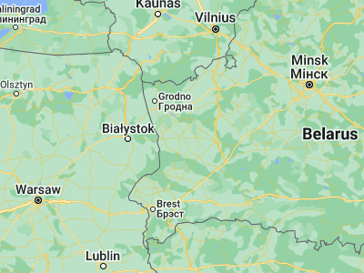 Map showing location of Vawkavysk (53.1561, 24.4513)