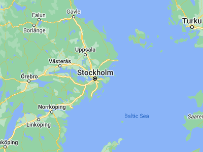 Map showing location of Vaxholm (59.40225, 18.35317)