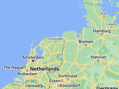 Map showing location of Veendam (53.10667, 6.87917)