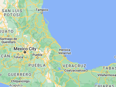 Map showing location of Vega de Alatorre (20.02861, -96.6475)