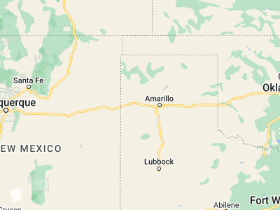 Map showing location of Vega (35.24283, -102.42826)