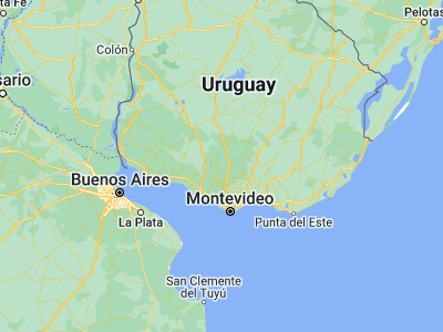 Map showing location of Veinticinco de Mayo (-34.18917, -56.33944)