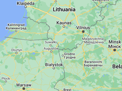 Map showing location of Veisiejai (54.1, 23.7)