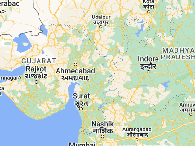 Map showing location of Vejalpur (22.68333, 73.56667)