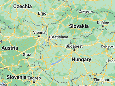 Map showing location of Veľký Meder (47.85798, 17.76884)