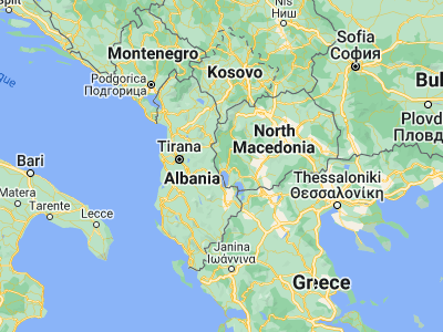 Map showing location of Velesta (41.24083, 20.64389)