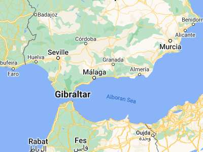 Map showing location of Vélez-Málaga (36.77262, -4.10045)