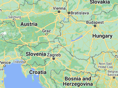 Map showing location of Velika Polana (46.57194, 16.34694)