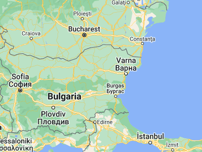 Map showing location of Veliki Preslav (43.16667, 26.81667)