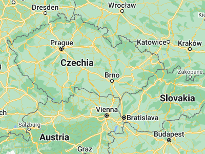 Map showing location of Velká Bíteš (49.28838, 16.22742)