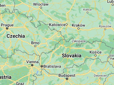Map showing location of Velké Karlovice (49.36064, 18.28355)