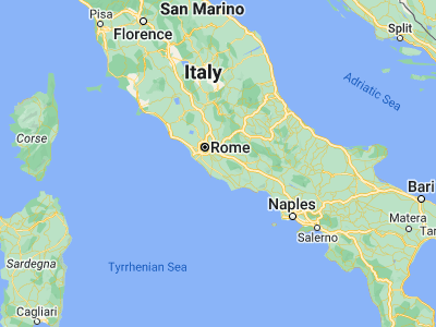 Map showing location of Velletri (41.66922, 12.77929)