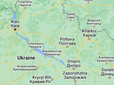 Map showing location of Velyka Bahachka (49.79116, 33.72258)