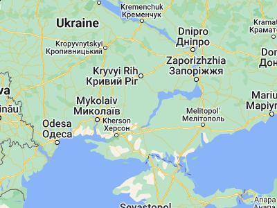 Map showing location of Velyka Oleksandrivka (47.31969, 33.30373)