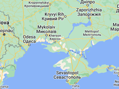 Map showing location of Velyki Kopany (46.48684, 32.97498)