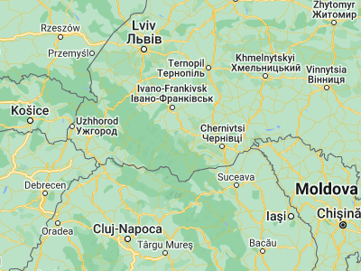 Map showing location of Velykyy Klyuchiv (48.47092, 24.94678)