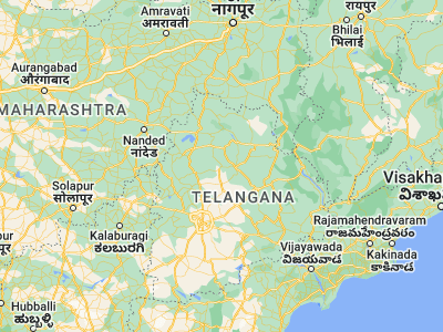 Map showing location of Vemalwāda (18.46667, 78.88333)