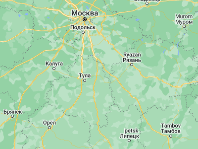 Map showing location of Venëv (54.35533, 38.26843)