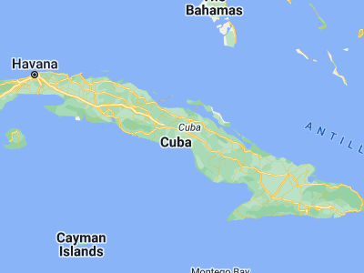 Map showing location of Venezuela (21.73528, -78.79639)
