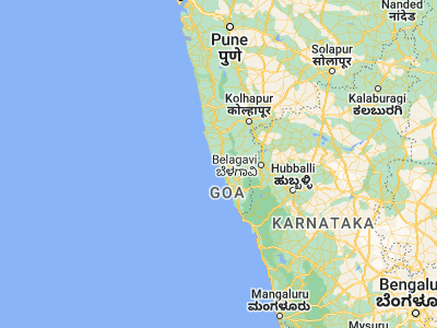 Map showing location of Vengurla (15.86667, 73.63333)