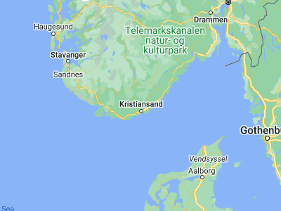 Map showing location of Vennesla (58.26936, 7.97413)