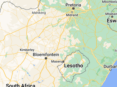 Map showing location of Ventersburg (-28.08561, 27.13814)