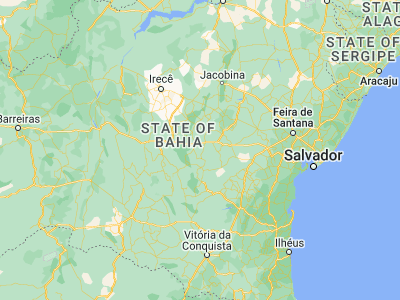 Map showing location of Vera Cruz (-12.63333, -41.03333)