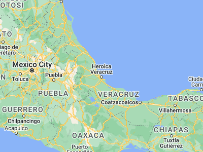 Map showing location of Veracruz (19.18074, -96.13405)