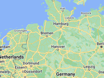 Map showing location of Verden (52.92342, 9.23491)