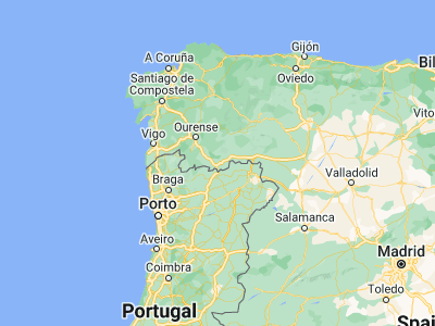 Map showing location of Verín (41.94149, -7.43809)