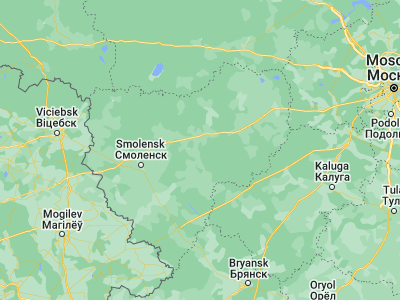 Map showing location of Verkhnedneprovskiy (54.98131, 33.34573)