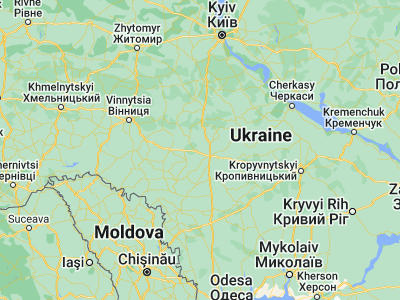 Map showing location of Verkhnyachka (48.82849, 30.03957)