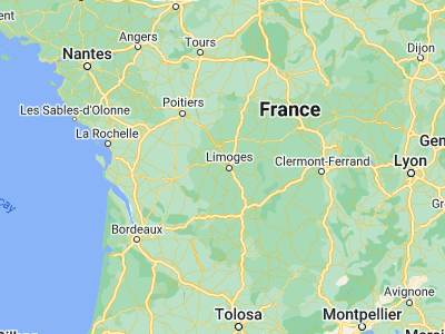 Map showing location of Verneuil-sur-Vienne (45.85524, 1.10133)