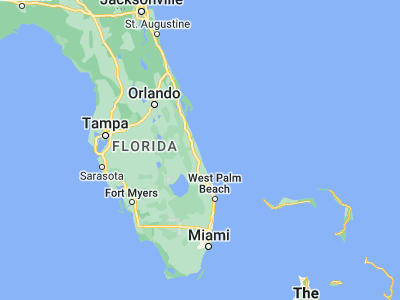 Map showing location of Vero Beach (27.63864, -80.39727)