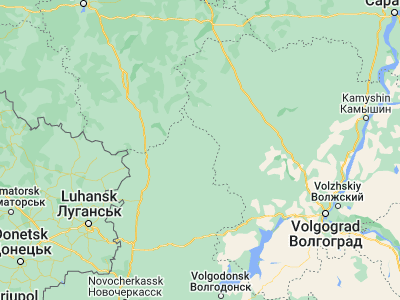 Map showing location of Veshenskaya (49.63033, 41.7334)