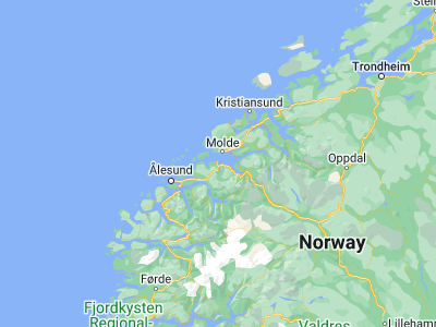 Map showing location of Vestnes (62.62644, 7.08838)