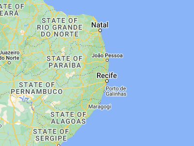 Map showing location of Vicência (-7.65694, -35.32667)