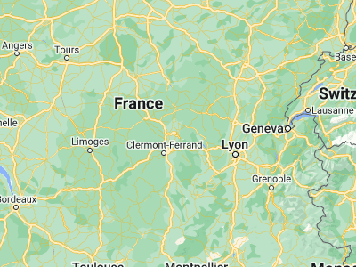 Map showing location of Vichy (46.11667, 3.41667)
