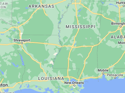 Map showing location of Vicksburg (32.35265, -90.87788)
