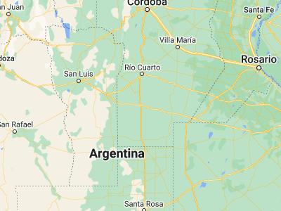 Map showing location of Vicuña Mackenna (-33.91965, -64.39215)